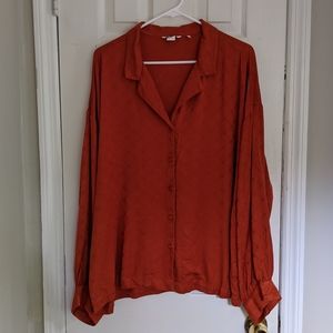 Rust Blouse NWOT